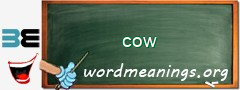 WordMeaning blackboard for cow